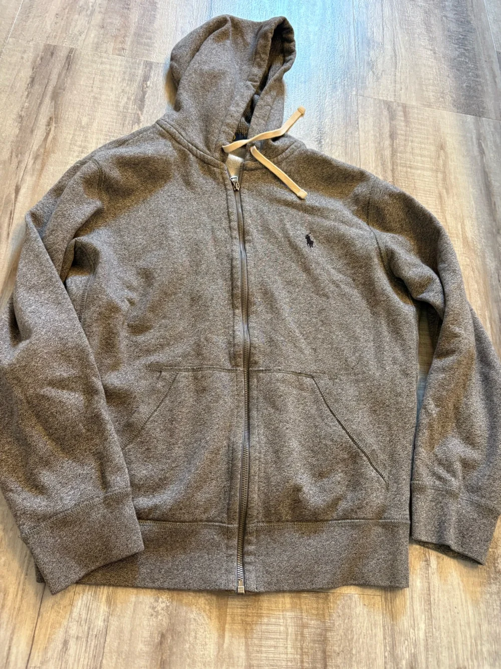 Polo Ralph Lauren Gray Zip Up Hoodie Large